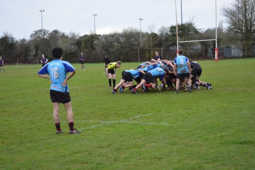 Rugby Players in scrum