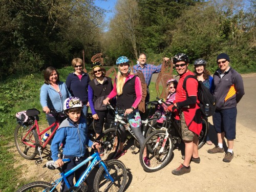 The group of cyclists