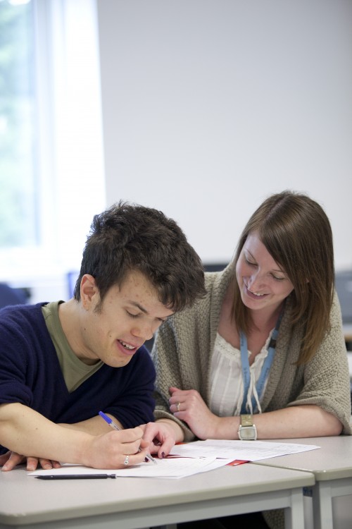 Malcolm with an Additional Learning Support Assistant