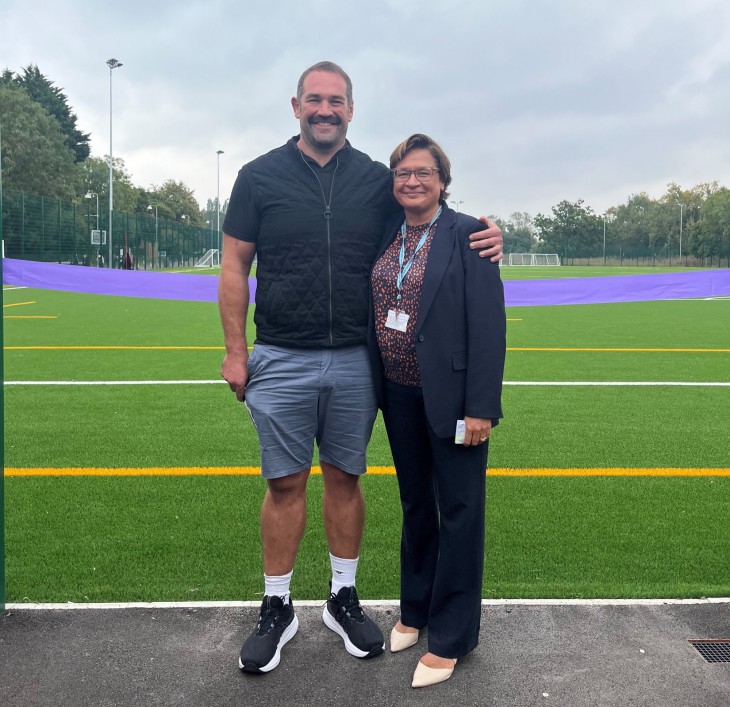 Olly and Marian - moments before the ribbon cutting!